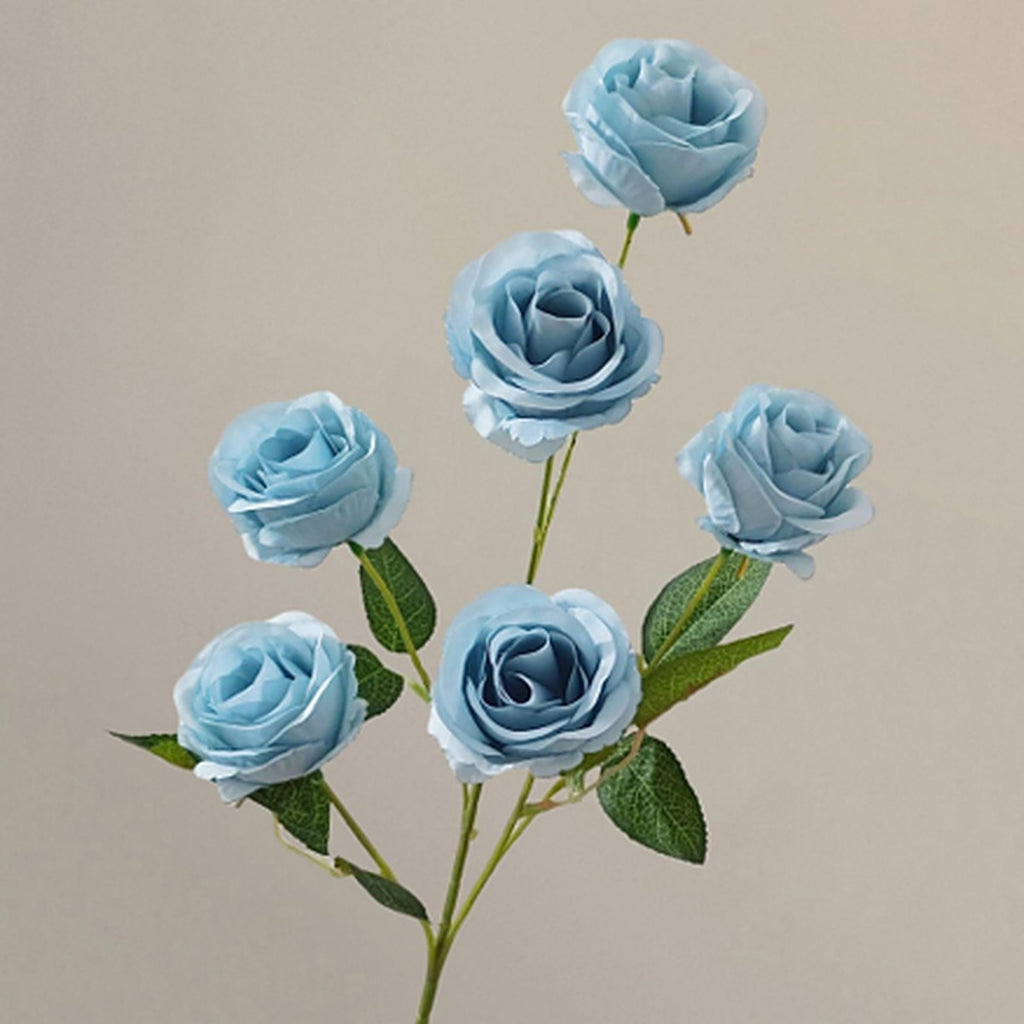 Blue Artificial Flowers – 14 Styles, Realistic Silk Flower Stems for Wedding & Party Decor