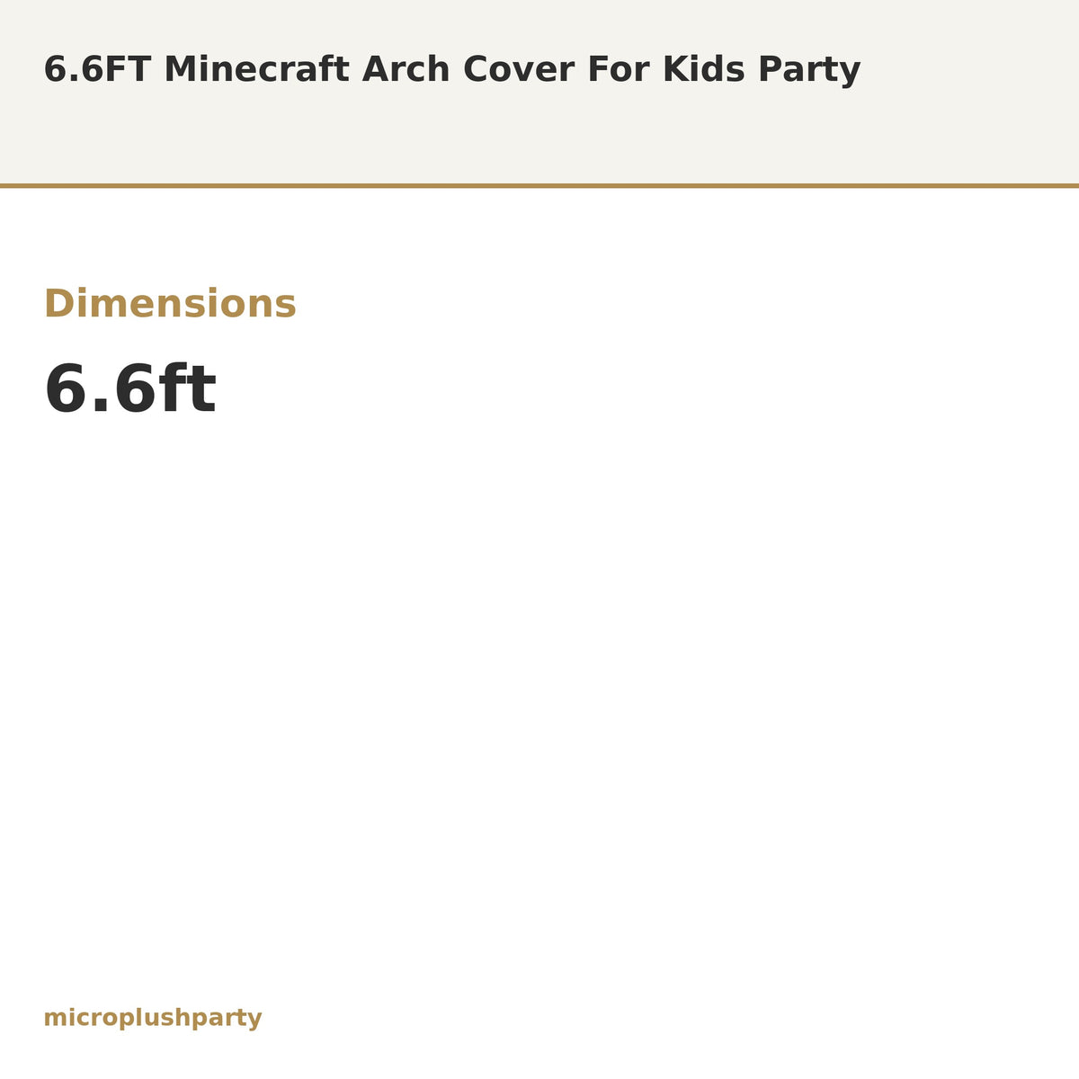 6.6FT Minecraft Arch Backdrop Cover – Kids Birthday Party Decor