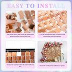 Rose gold shimmer wall panel