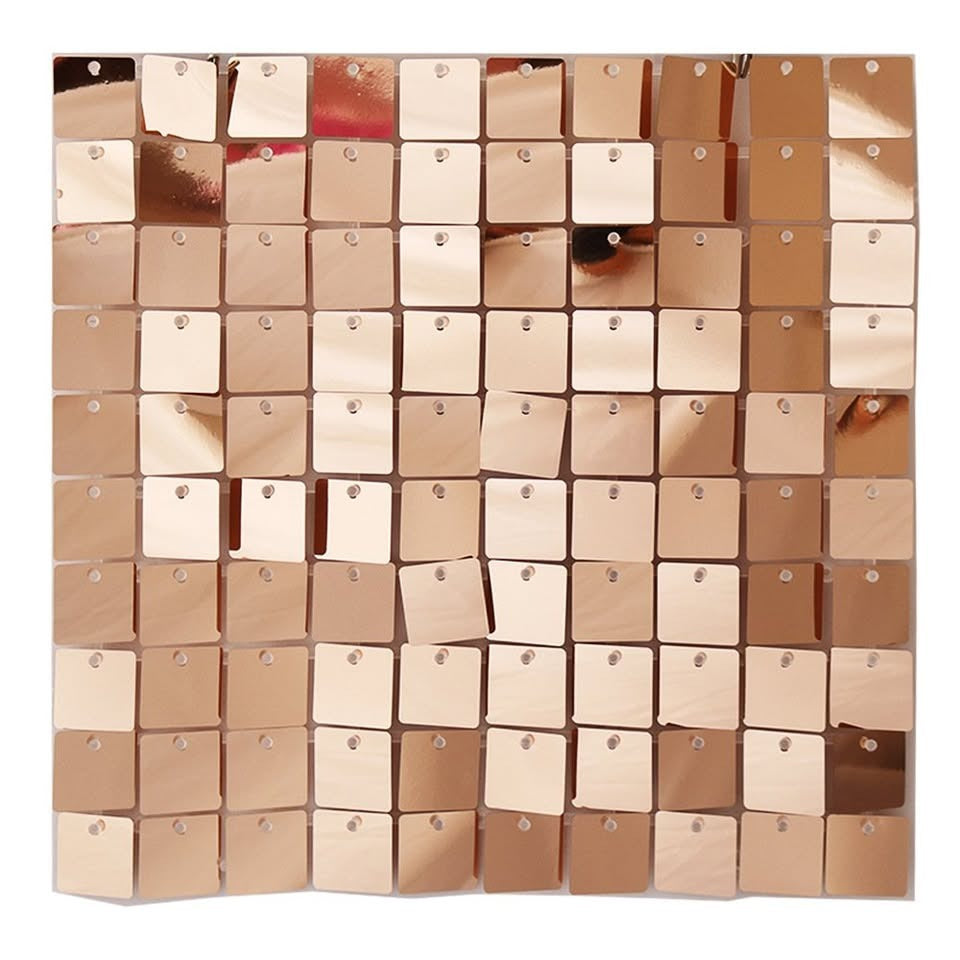 Rose gold shimmer wall panel