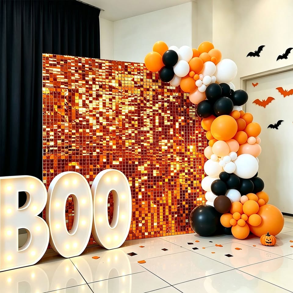 Orange shimmer panel