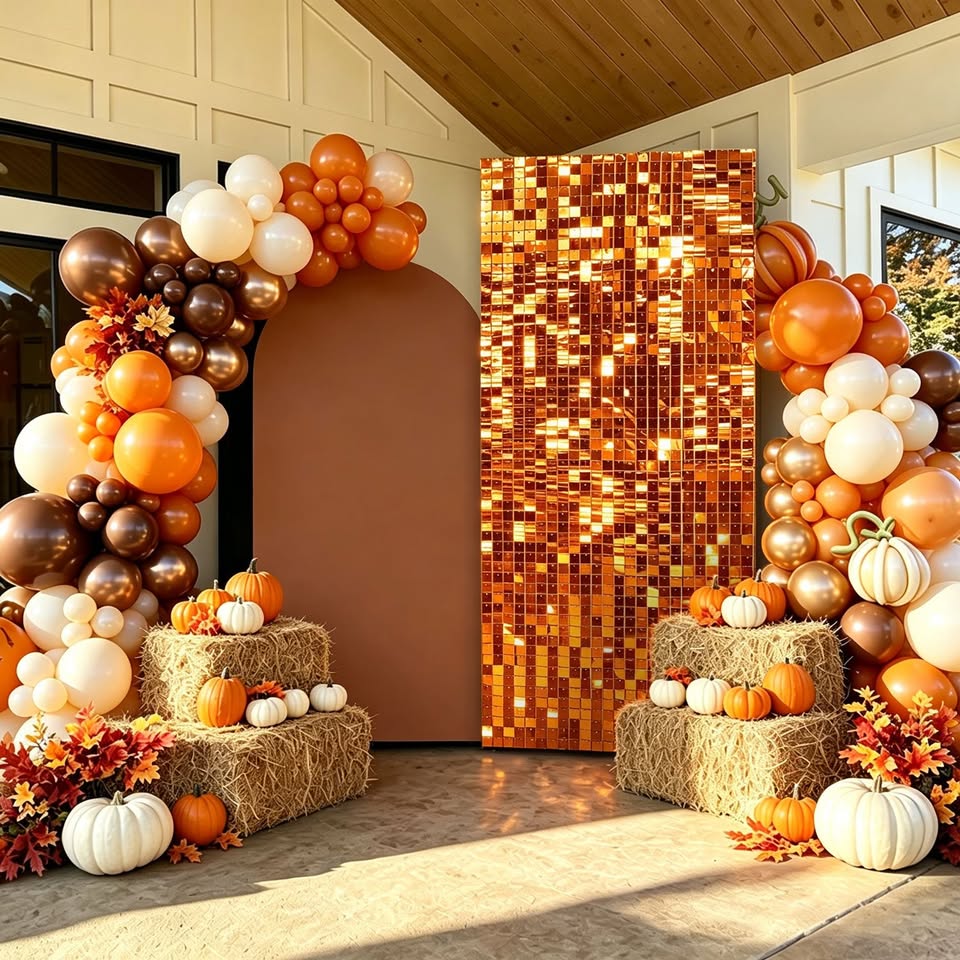 Orange shimmer panel