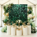 Emerald green shimmer panel