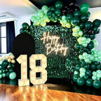 Emerald green shimmer panel