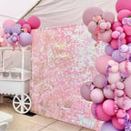 Iridescent pink shimmer wall panel