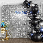 Silver shimmer wall panel