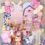 6.6FT Pink Checkered Arch Backdrop Cover – Gingham – Wedding & Party Decor