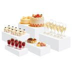 5PCS White Acrylic Buffet Display Risers