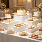 5PCS White Acrylic Buffet Display Risers