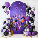 6.6FT KPOP Arch Backdrop Cover – K-Pop Birthday Party Decor