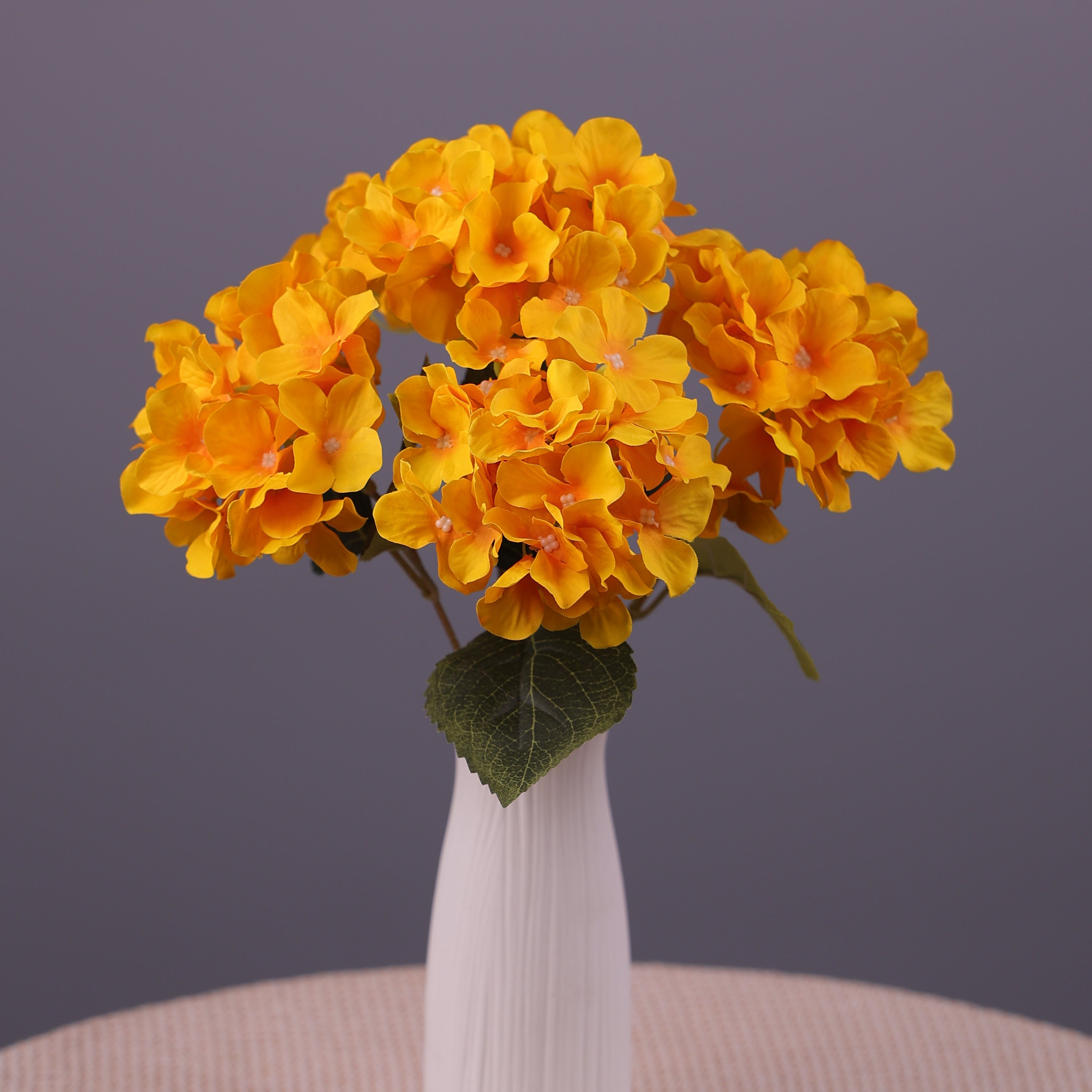 Artificial Hydrangea Flower Bouquet – 5 Heads Silk Wedding Flowers 45cm for Event & Home Decor