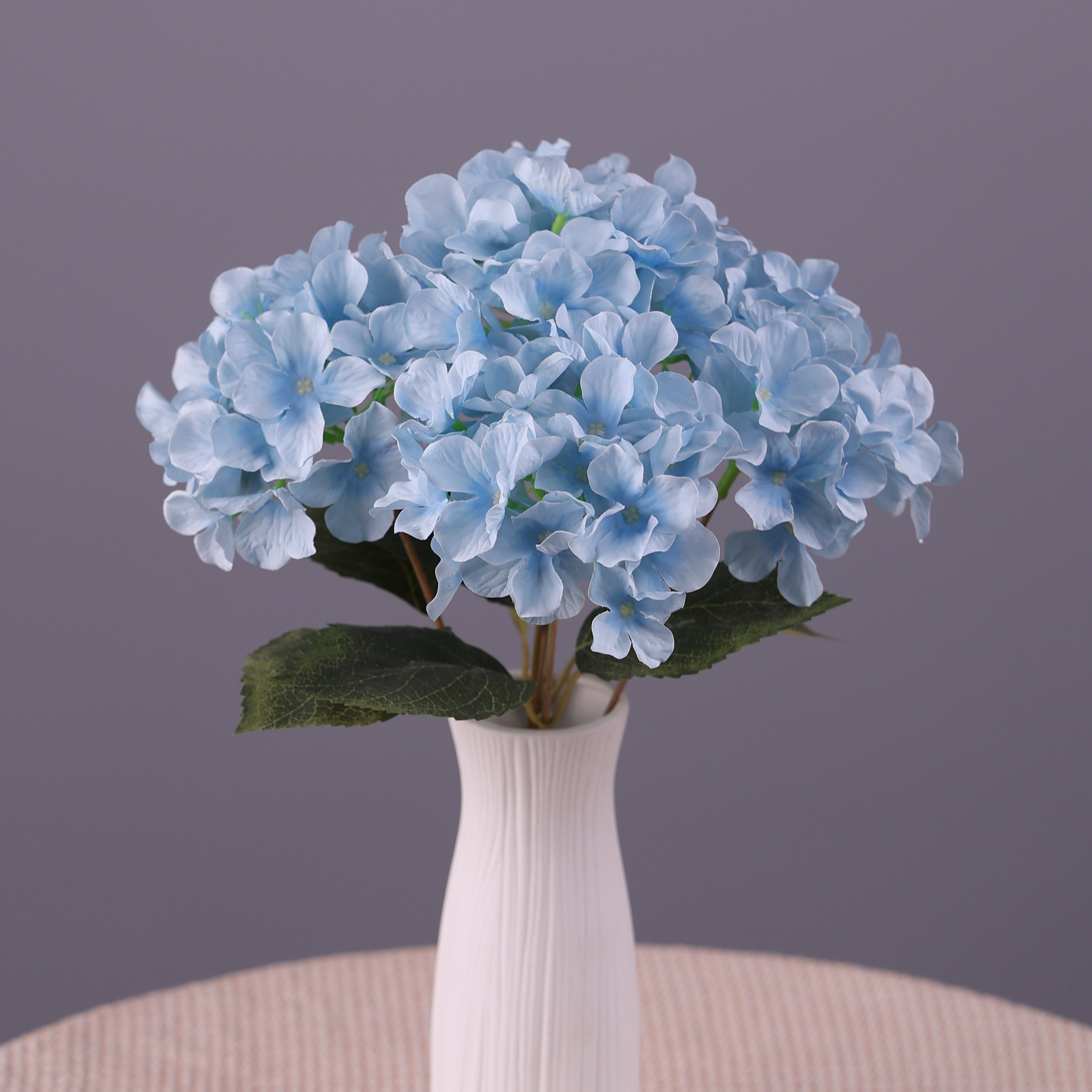 Artificial Hydrangea Flower Bouquet – 5 Heads Silk Wedding Flowers 45cm for Event & Home Decor