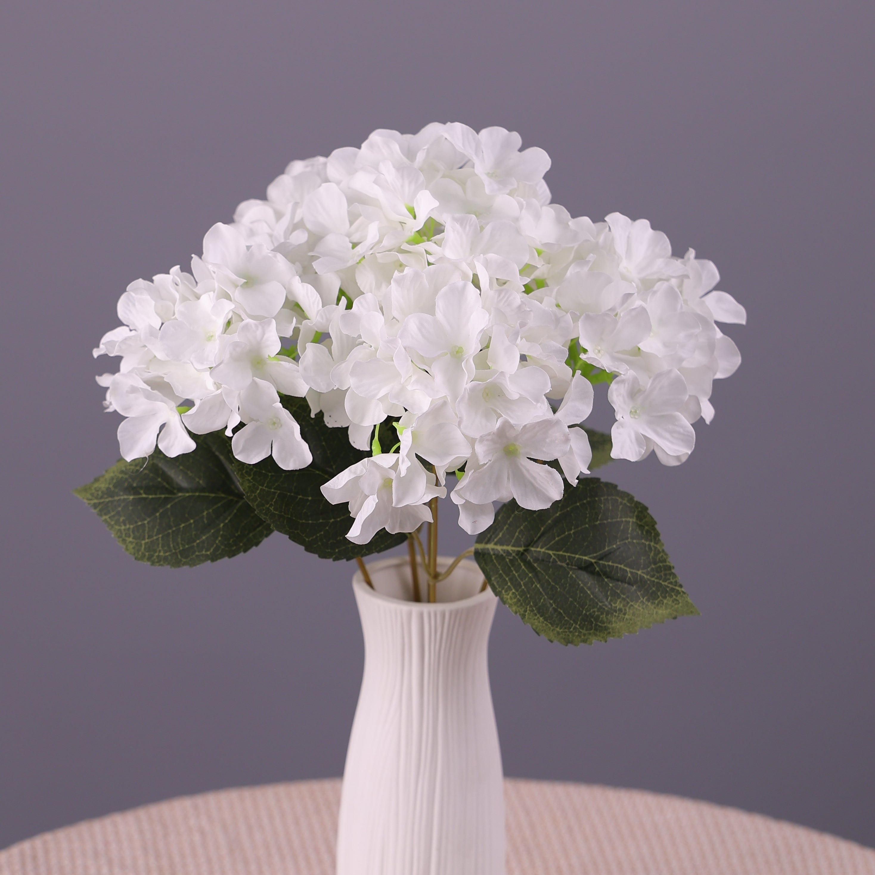 Artificial Hydrangea Flower Bouquet – 5 Heads Silk Wedding Flowers 45cm for Event & Home Decor