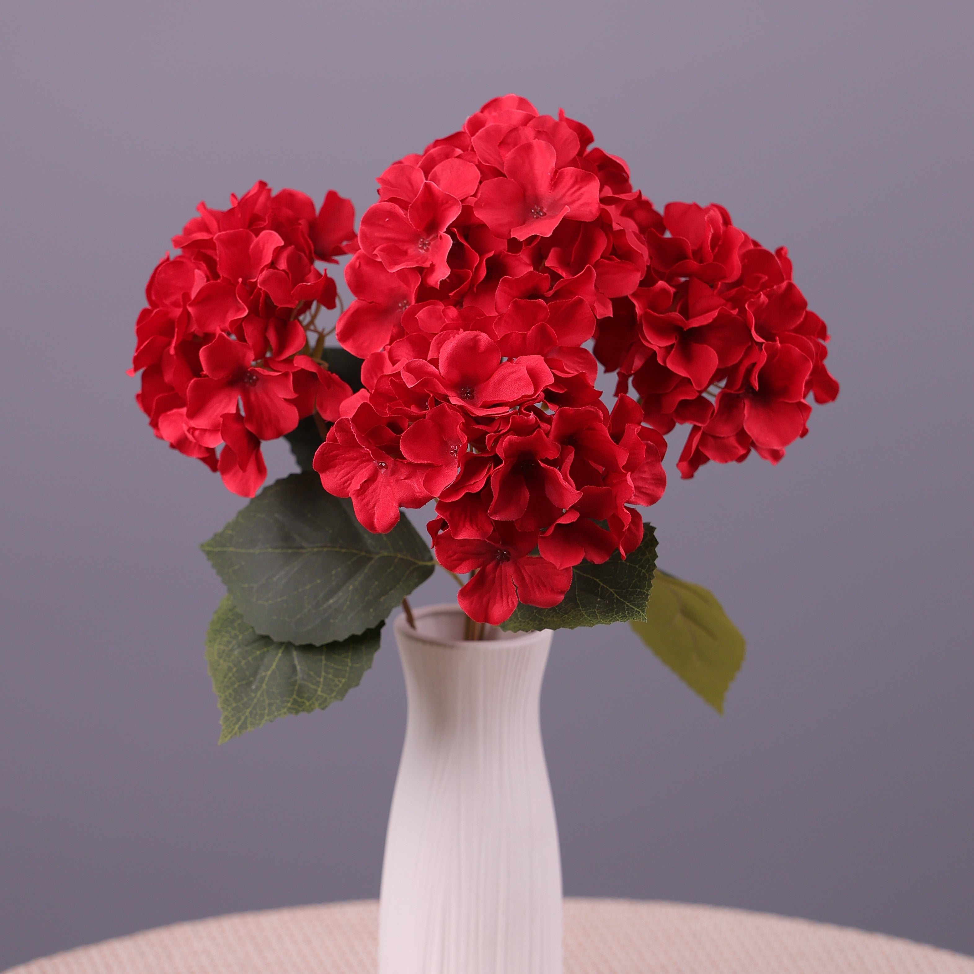 Artificial Hydrangea Flower Bouquet – 5 Heads Silk Wedding Flowers 45cm for Event & Home Decor