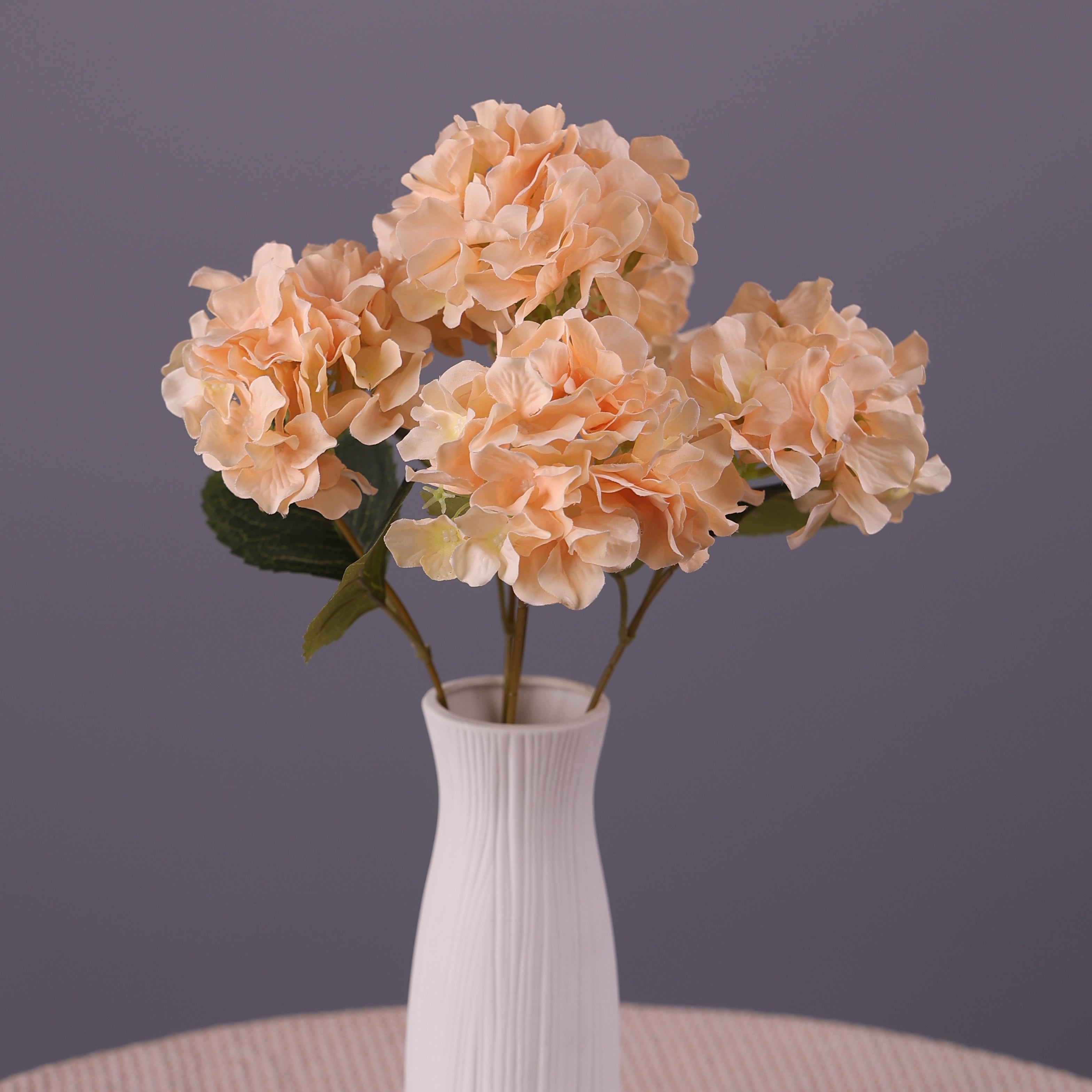 Artificial Hydrangea Flower Bouquet – 5 Heads Silk Wedding Flowers 45cm for Event & Home Decor