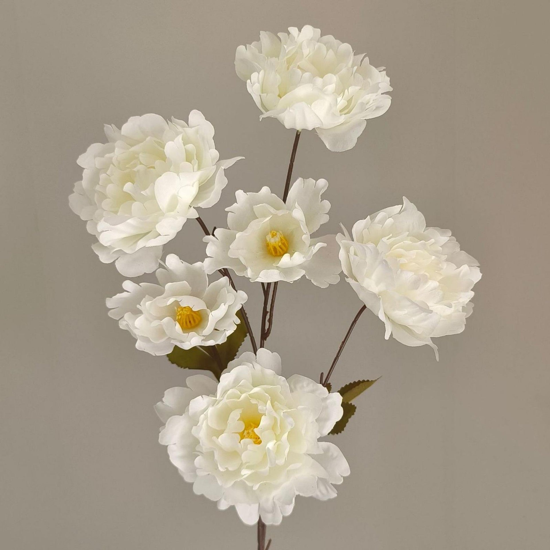Pink  6-Head Peony Artificial Flowers Stem- 78cm  Luxury Wedding Flower