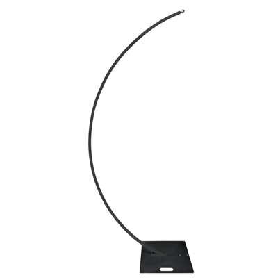 9.84ft Wedding Backdrop Stand, Black Metal Curved Arch Backdrop Stand with Base for Wedding, Party, Event Decoration