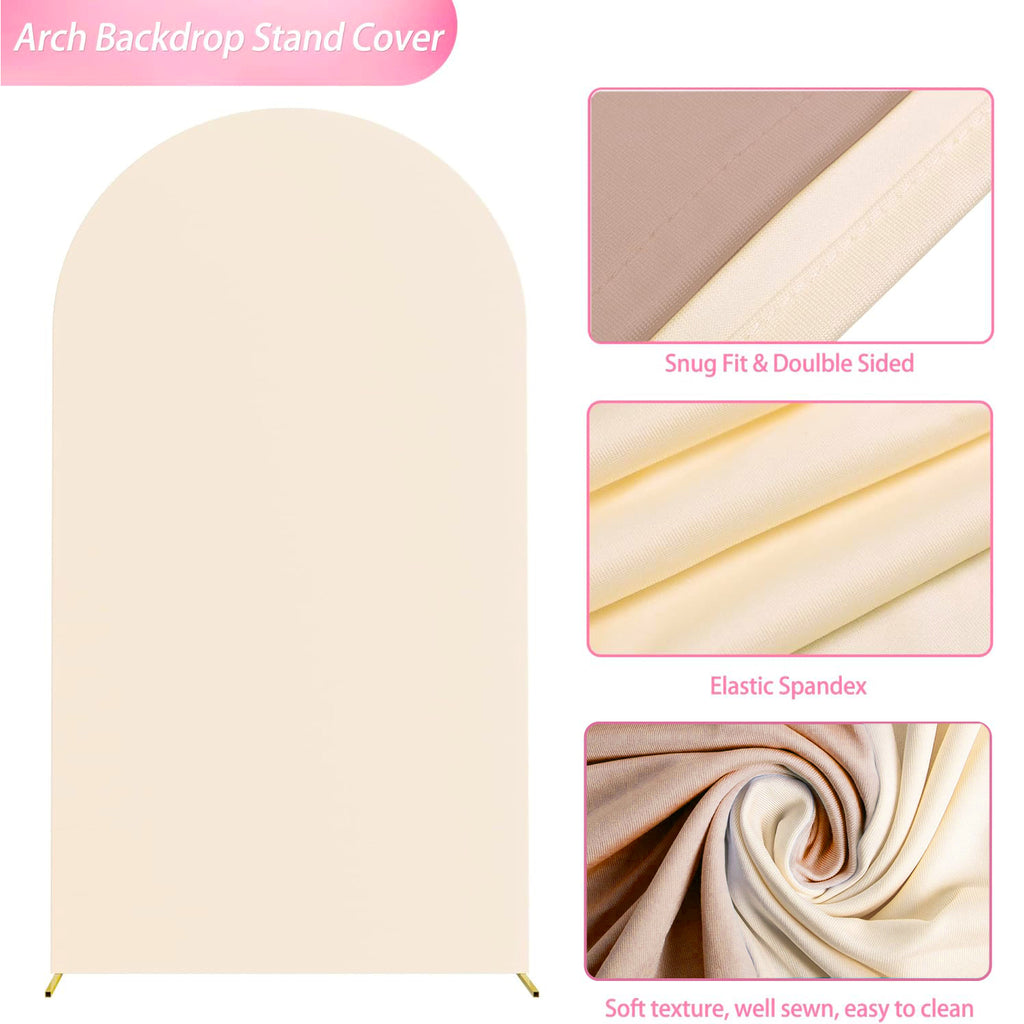 6.6FT Double-Sided Arch Backdrop Cover – 7 Colors – Wedding & Party Decor