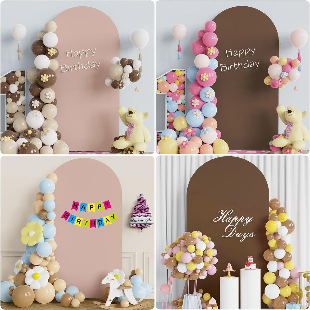 6.6FT Double-Sided Arch Backdrop Cover – 7 Colors – Wedding & Party Decor