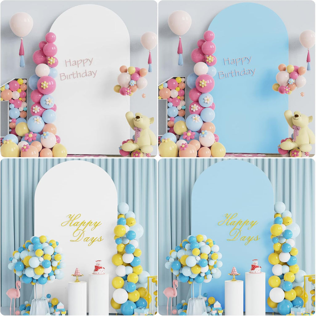6.6FT Double-Sided Arch Backdrop Cover – 7 Colors – Wedding & Party Decor