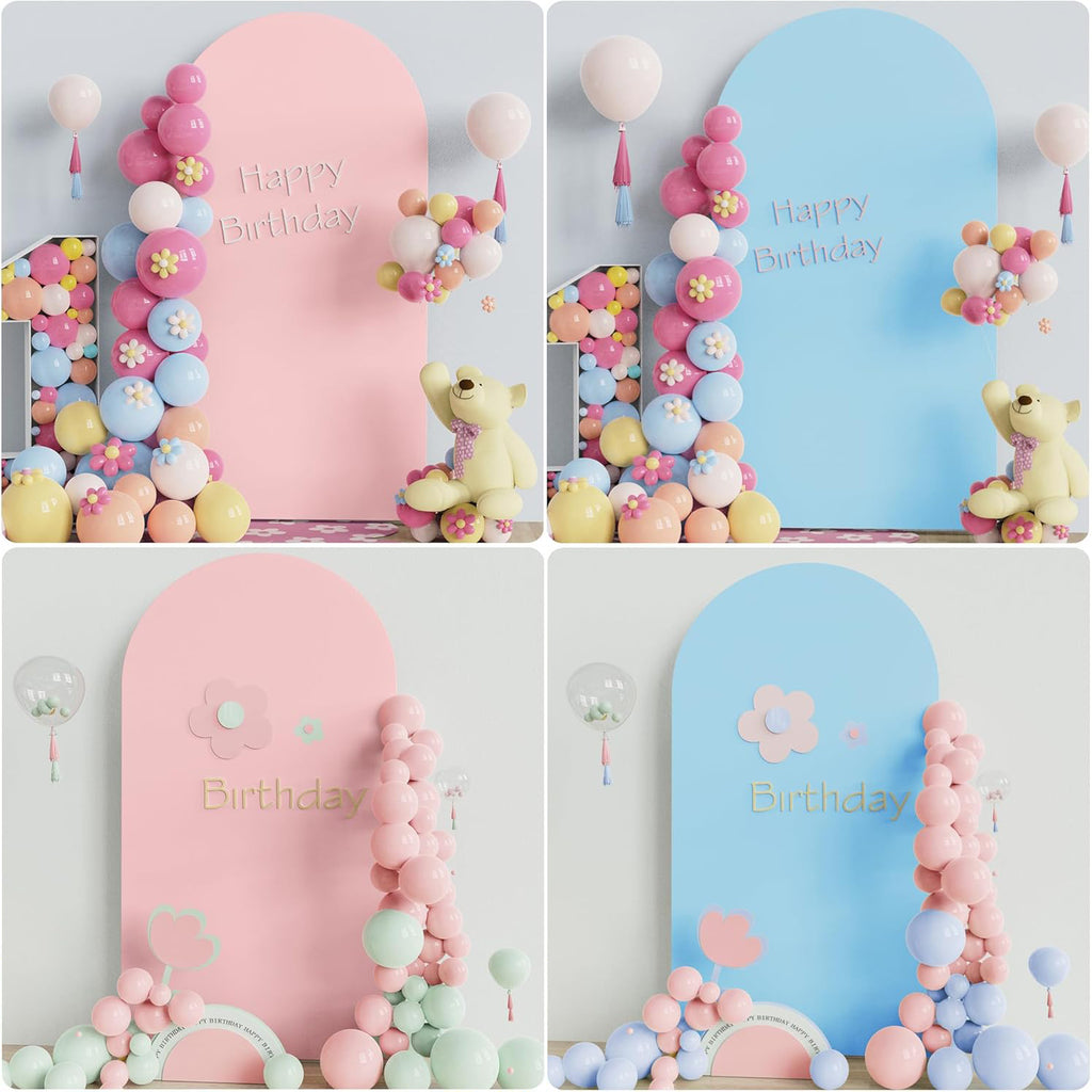 6.6FT Double-Sided Arch Backdrop Cover – 7 Colors – Wedding & Party Decor