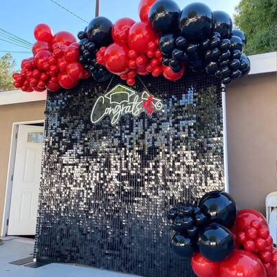 Black shimmer wall backdrop panel