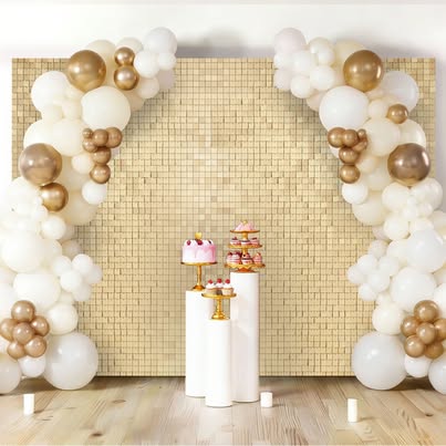 Champagne shimmer wall backdrop panel