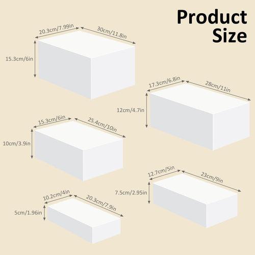 5PCS White Acrylic Buffet Display Risers