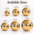 Gold Mirror Decorative Spheres – 15.7in to 59.1in Stainless Steel Reflective Balls for Wedding, Party & Event Decor