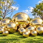 Gold Mirror Decorative Spheres – 15.7in to 59.1in Stainless Steel Reflective Balls for Wedding, Party & Event Decor