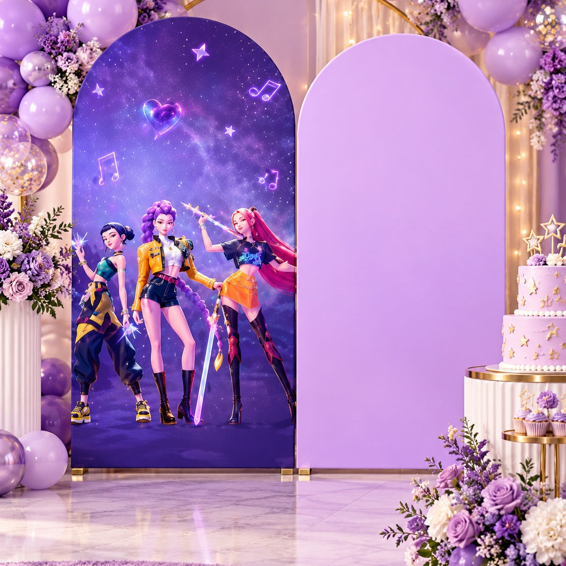 6.6FT KPOP Arch Backdrop Cover – Kids Party Decor
