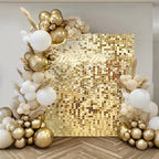 Light gold shimmer wall backdrop panel