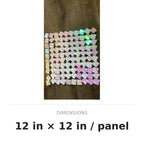 Sequin Shimmer Wall Backdrop Panels – 12 in x 12 in – Photo Booth & Events - Dimensions