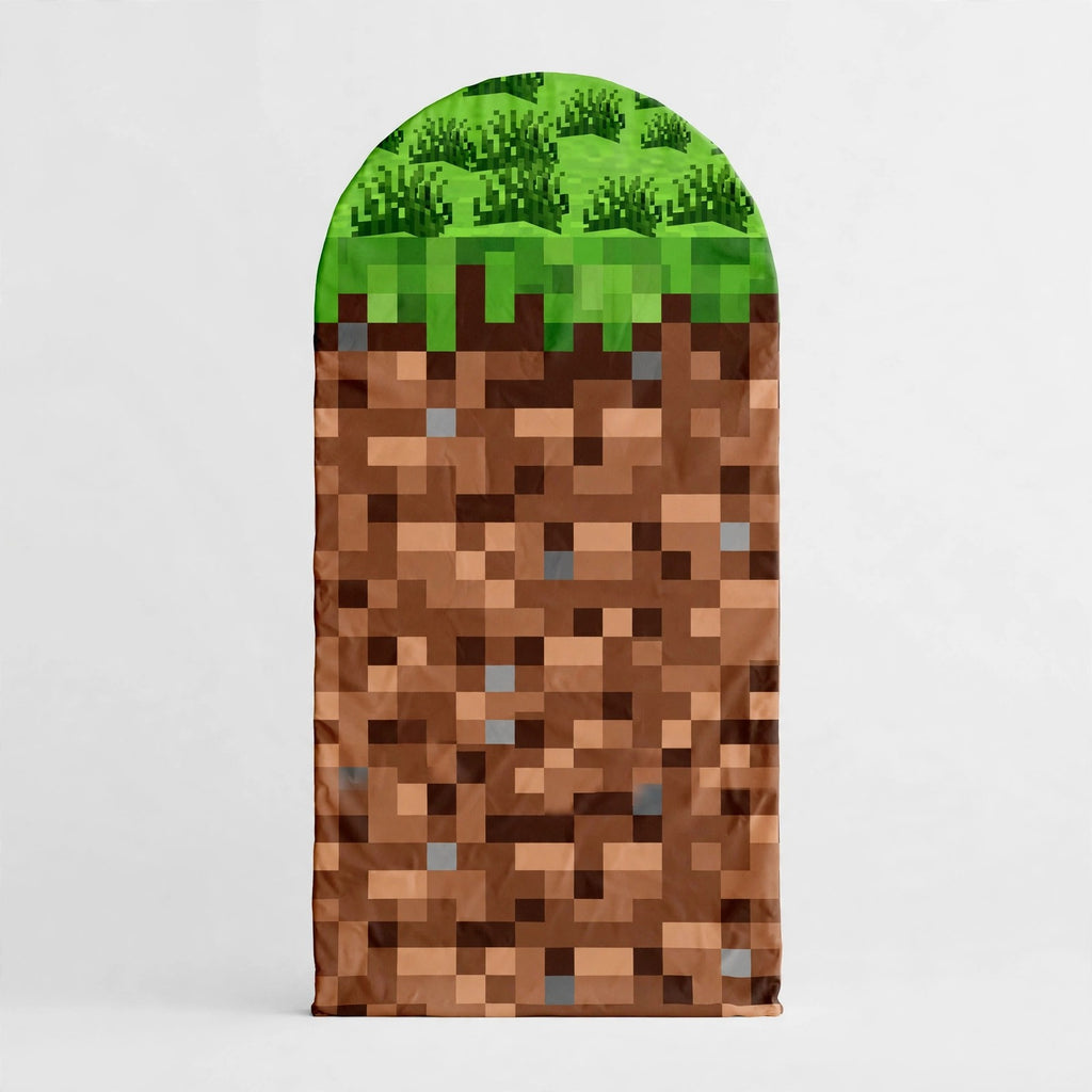 6.6FT Minecraft Arch Backdrop Cover – Kids Birthday Party Decor