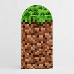 6.6FT Minecraft Arch Backdrop Cover – Kids Birthday Party Decor