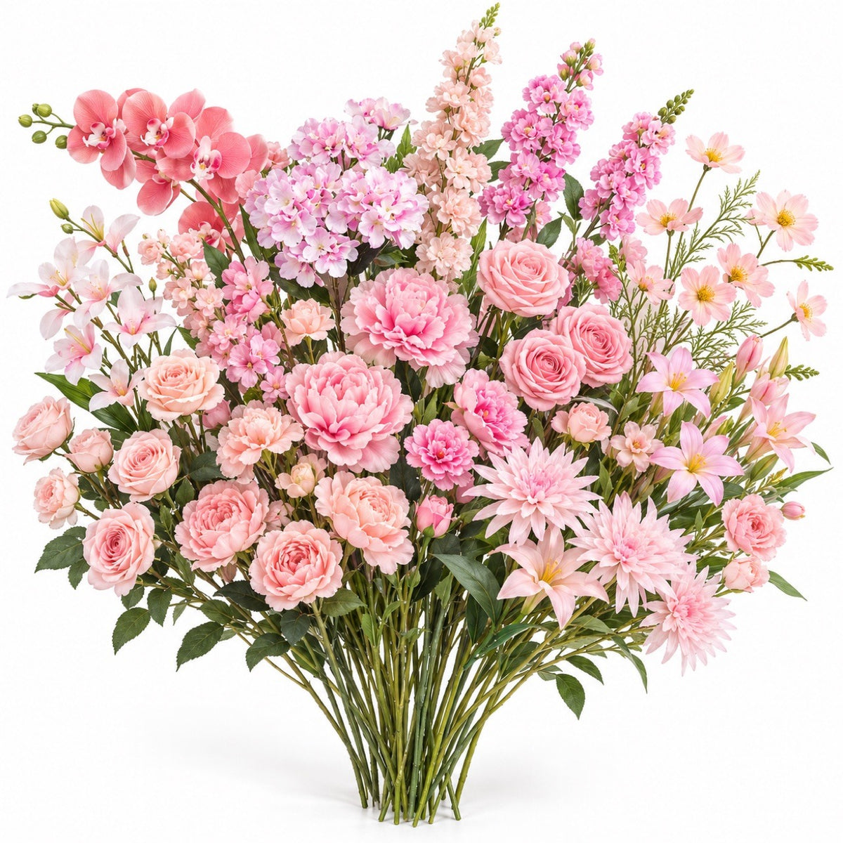 Pink Artificial Flowers – 20 Styles, Realistic Flower Stems for Wedding & Party Decor