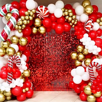 Red shimmer wall backdrop panel