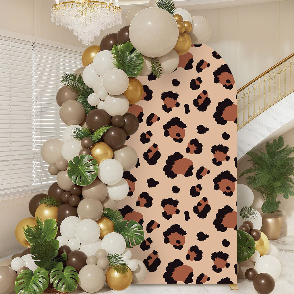 6.6FT Safari Animal Arch Backdrop Cover – 7 Patterns – Jungle & Party Decor