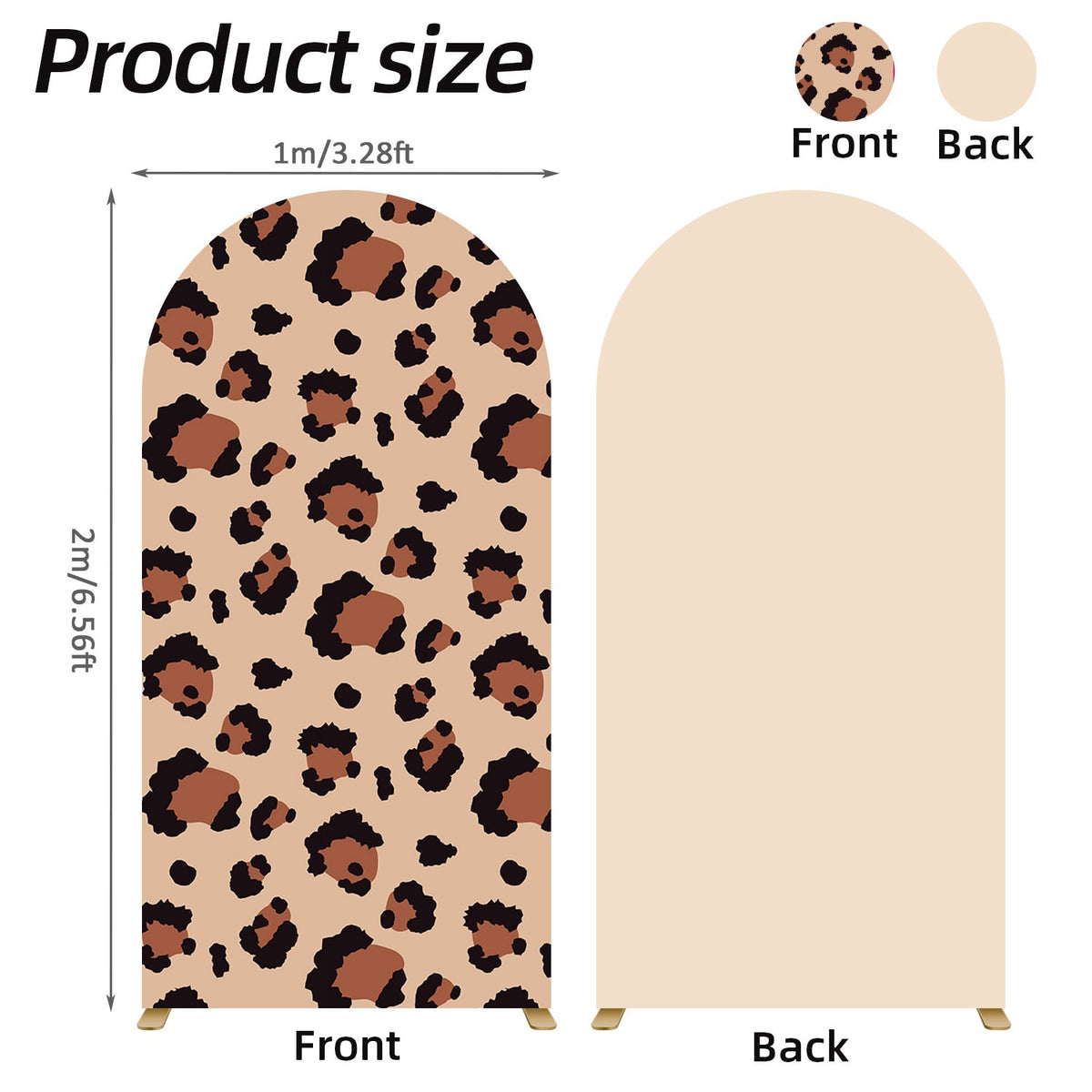 6.6FT Safari Animal Arch Backdrop Cover – 7 Patterns – Jungle & Party Decor