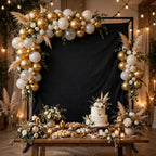 7.5FT Square Backdrop Stand Frame & Pillowcase Cover – Aluminum Photo Booth Background for Wedding, Birthday & Party Decor