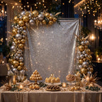 7.5FT Square Backdrop Stand Frame & Pillowcase Cover – Aluminum Photo Booth Background for Wedding, Birthday & Party Decor