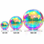 Giant Iridescent Inflatable Bubble Balls – 3-Piece / 5-Piece Rainbow Mirror Sphere Set for Wedding, Birthday & Party Decor