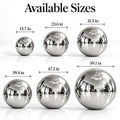 Silver Mirror Decorative Spheres – 15.7in to 59.1in Stainless Steel Reflective Balls for Wedding, Party & Event Decor