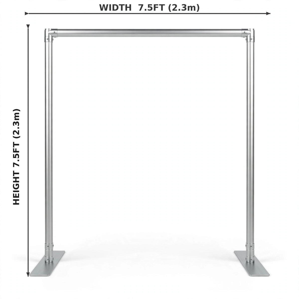 7.5FT Square Backdrop Stand Frame & Pillowcase Cover – Aluminum Photo Booth Background for Wedding, Birthday & Party Decor